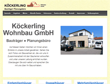 Tablet Screenshot of koeckerling-wohnbau.de